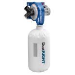 Close up of the Rockler Wall-Mount Dust Collector with white background