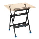 Rockler Rock-Steady Folding Steel Stand with a shadowed top