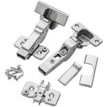 Blum&reg; 120&deg; Clip Top Frameless Overlay Snap Close Hinges - Snap Closing Hinge, half overlay