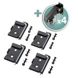 Rockler Workbench Caster Kit with Quick-Release Plates