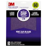 3M Pro Grade No-Slip Grip Sandpaper, 3-Pack, 60-Grit