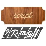 wood script sign made using Rockler Interlock signmaker's template