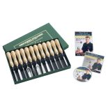 Woodcarving by Numbers, 12pc Chisel Set with Instructional DVD