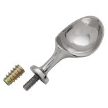 Rockler Stainless Steel Ice Cream Scoop Hardware Kit before handle has been added
