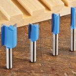 Rockler 4-Piece Straight Bit Set - 1/4" Shank