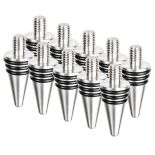 silhouette of Cone Tip Stainless Steel Bottle Stopper Turning Kits, 10-Pack