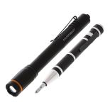 Pocket Screwdriver Set with 200-Lumen Pen Light