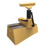 silhouette image of 13'' Bed Extension and Post for Powermatic PM2014 Lathe assembled