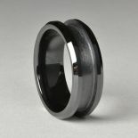 Black Ceramic Ring Core Blank, 8mm Wide