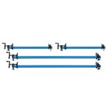 silhouette of Rockler Sure-Foot Aluminum Bar Clamp Set, two 24'' and two 48'' clamps