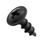 Centerline #8 x 1/2'' Low-Profile Washer Head Screws, Deep Thread, Black