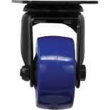 silhouette 2'' Black & Blue TPU swivel Caster 