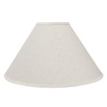 Empire-Shaped Hardback Lampshade, 6''W x 19''W x 12''H, Spider Fitter, Off White