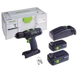 Festool T18+3-E Cordless Drill, 4.0Ah Kit (576754)