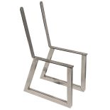 silhouette image of Welded Steel Bench/Chair Leg Set with Backrest, Unfinished