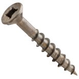 Centerline #8 x 1-1/4'' Flat Head Square X Self-Countersinking Wood Screws, Lube Finished, 100-Pack