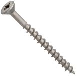 Centerline #8 x 2-1/4'' Flat Head Square X Self-Countersinking Wood Screws, Lube Finished