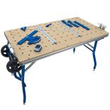 Kreg's ACS Project Table Kit combines table and base, letting you quickly and precisely position solid stock and sheet goods for cutting with your Kreg Plunge Saw and 62'' Guide Track (both sold separately). 