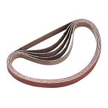 Rikon 42'' replacement sanding belt 5-packs are available in an assortment of grits.