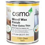 Osmo Wood Wax Finish, Extra-Thin, Clear Satin 1101, 0.75L