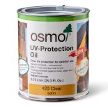 Osmo UV Protection Oil, 0.75L, Clear Satin Extra (with Biocides) 420