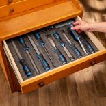 Organized drawer with Rockler Foam Organizer Sheet, 2' x 4' x 1-1/8'' thick