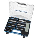 Rockler 5-Piece Through-Tang Chisel Set Plus Honing Guide and Stone