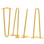 I-Semble Hairpin Table Legs, 4-Pack, Yellow
