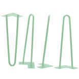 16'' I-Semble Hairpin Table Legs, 4-Pack, Pastel Green