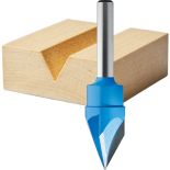 Rockler Solid Carbide Sign Making Router Bit - 19/32" Dia x 33/64" H x 1/4" Shank