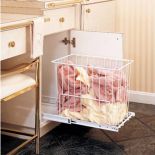Pullout Hamper w/Wire Basket, Rev-a-Shelf HRV Series-Pullout Laundry Hamper: 19-3/8" Tall