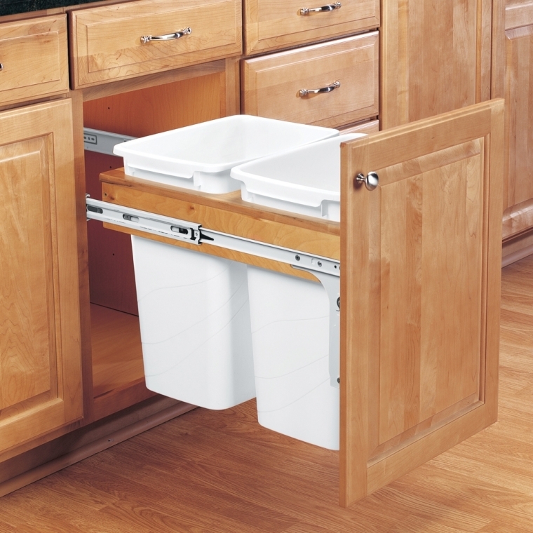 Rev-A-Shelf Wood-Frame Trash Pull-Outs - full pic 
