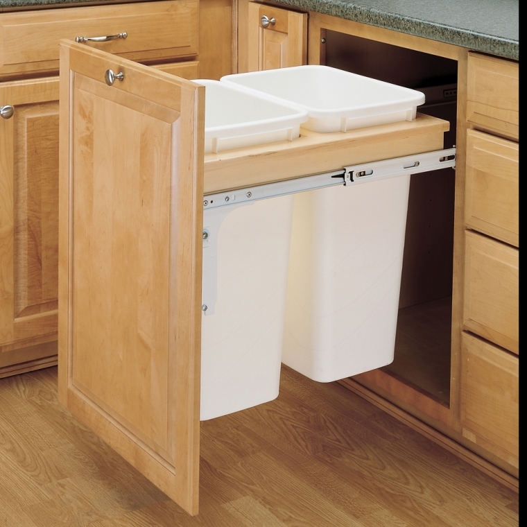 Rev-A-Shelf Wood-Frame Trash Pull-Outs - full pic 