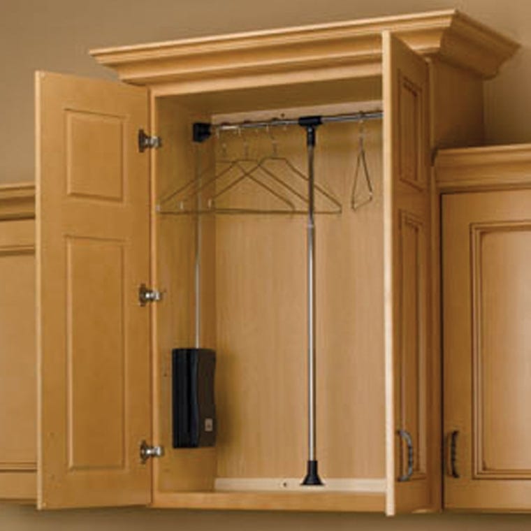 26" Pull-Down Closet Rod, Chrome, Wire (CPDR-1826) - full pic 