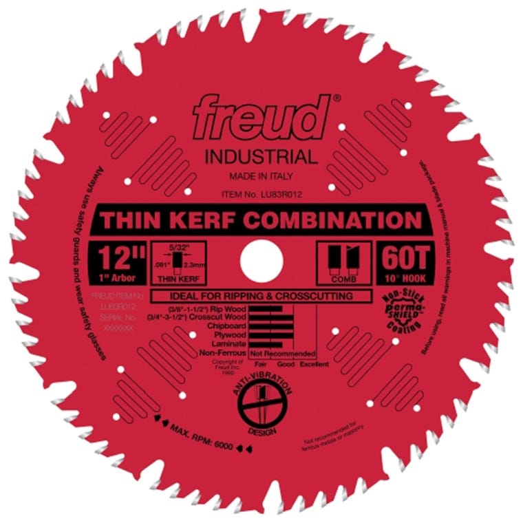 Freud&reg; LU83R Industrial Thin Kerf Heavy Duty Combination Saw Blades - full pic 