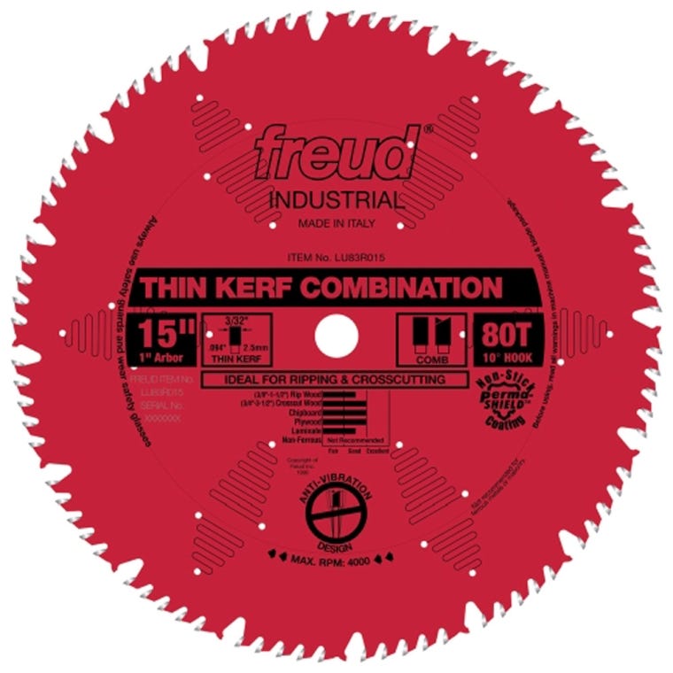 Freud&reg; LU83R Industrial Thin Kerf Heavy Duty Combination Saw Blades - full pic 