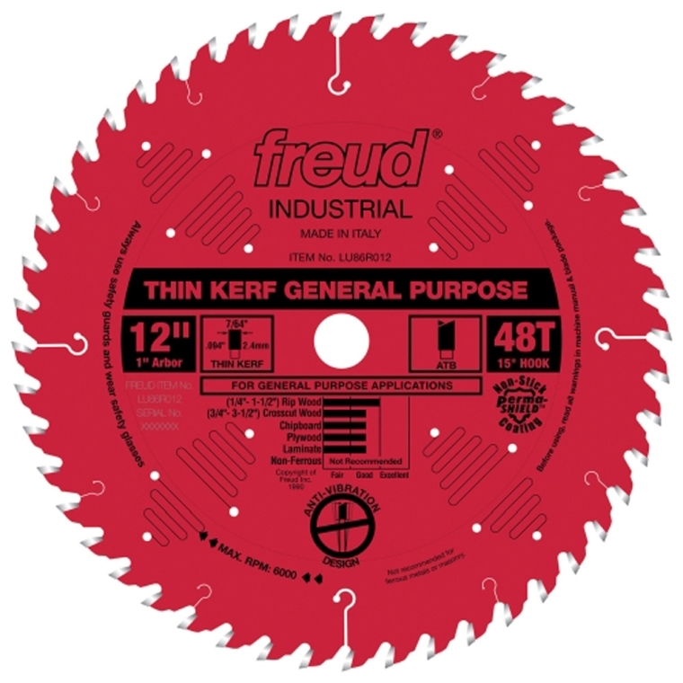 Freud&reg; LU86R Industrial Thin Kerf General Purpose Saw Blades - full pic 