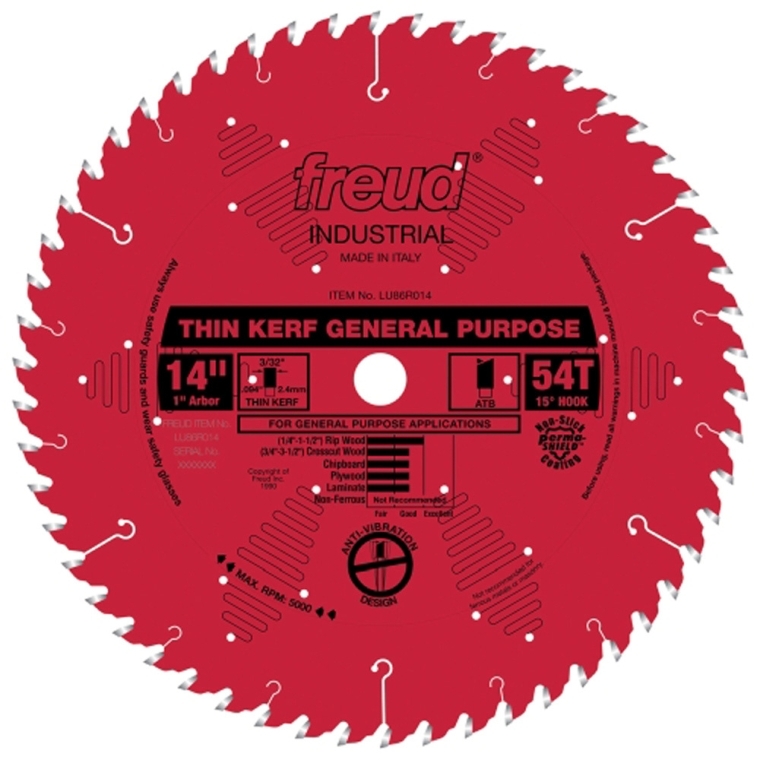Freud&reg; LU86R Industrial Thin Kerf General Purpose Saw Blades - full pic 