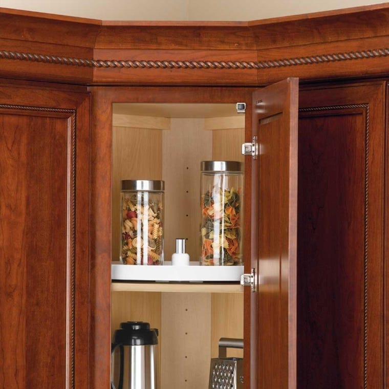 20" Full Circle Lazy Susan Single Shelf Only, White (3071-20-11-52) - full pic 