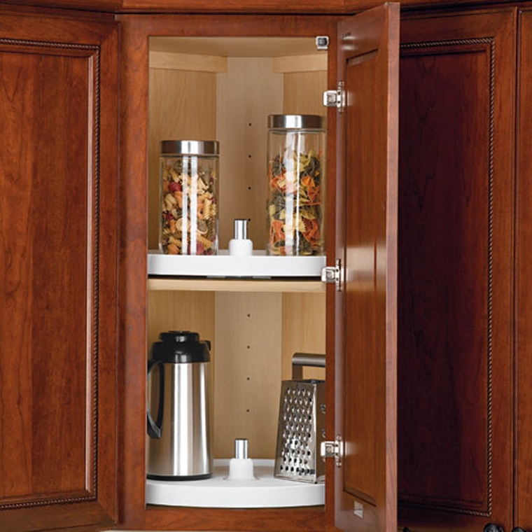 Rev-A-Shelf Value Line Kidney Shaped Bottom Mount Lazy Susan Shelving (3471 Series)-Almond Shelves Only - full pic 