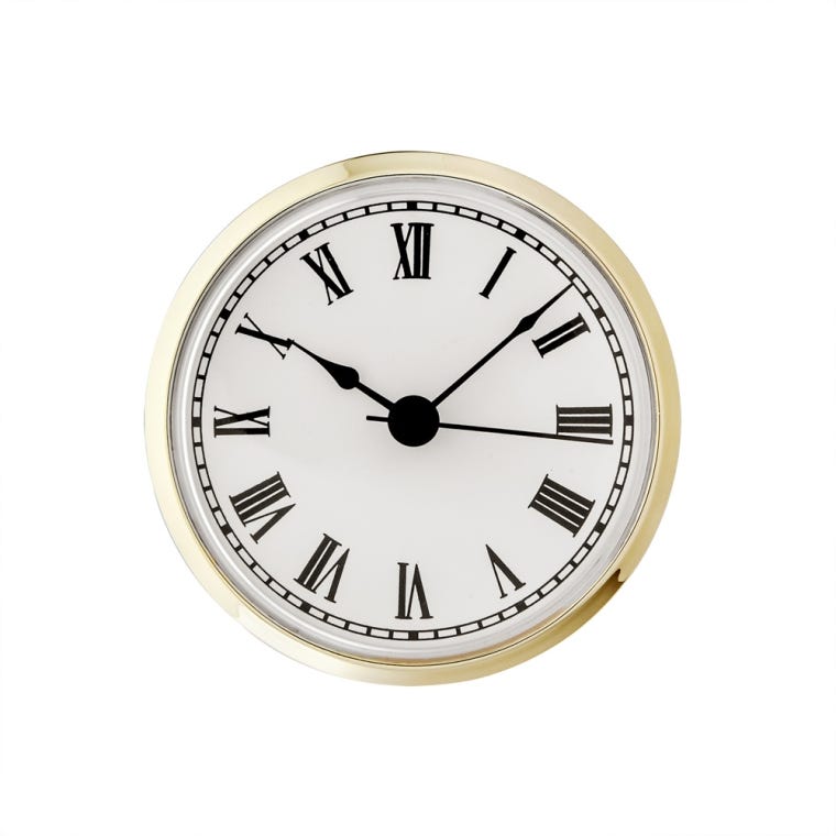 White Roman Precision Quartz Clock Movement  - full pic 