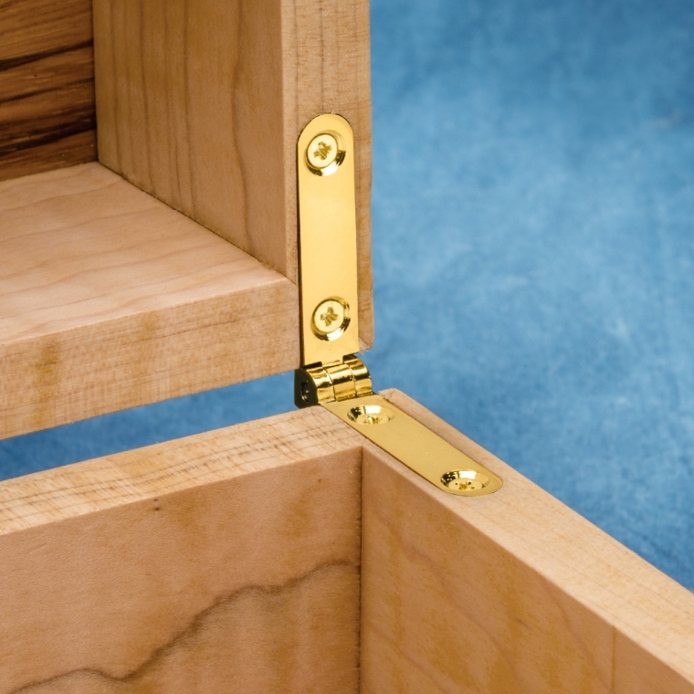 Solid Brass Side Rail Hinges - full pic 