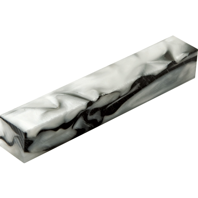 Swirl Black and Mother of Pearl Acrylic Pen Blank - full pic 