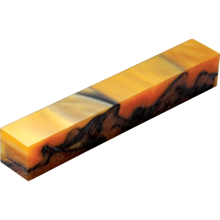 Swirled Black and Bronze Acrylic Pen Blank - full pic 