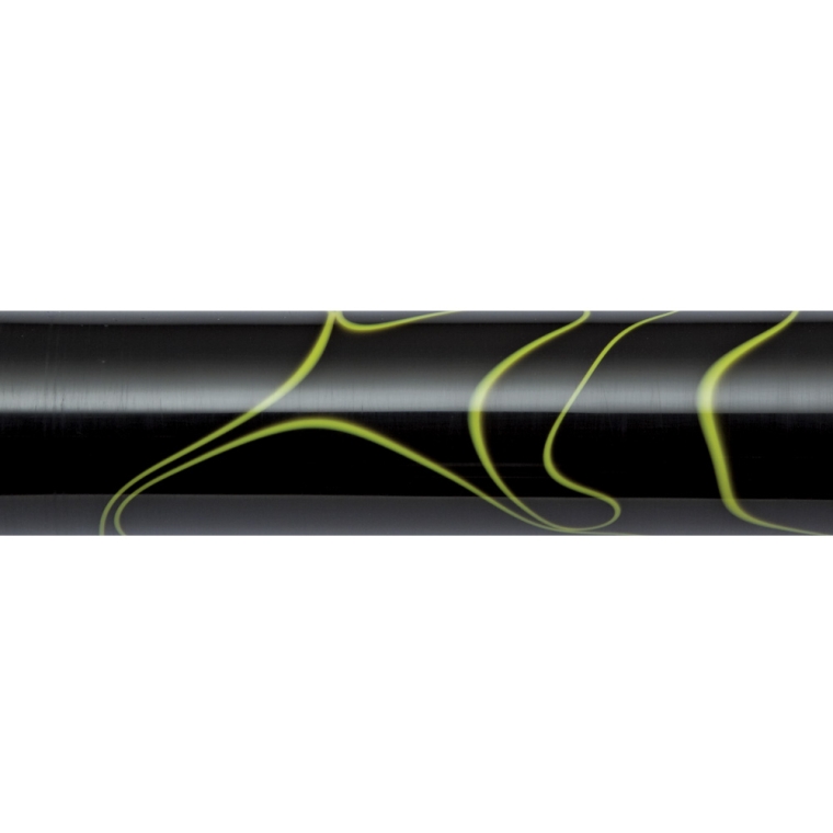 Fine Yellow Rib on Black Acrylic Pen Blank - full pic 