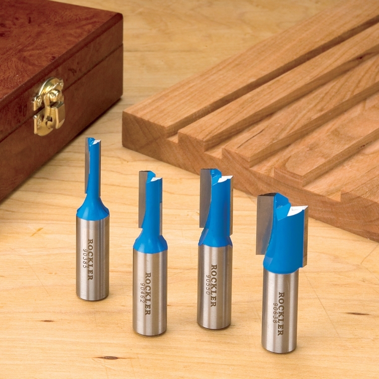 Rockler 4-Pc. Straight Bit Set - 1/2" Shank - full pic 