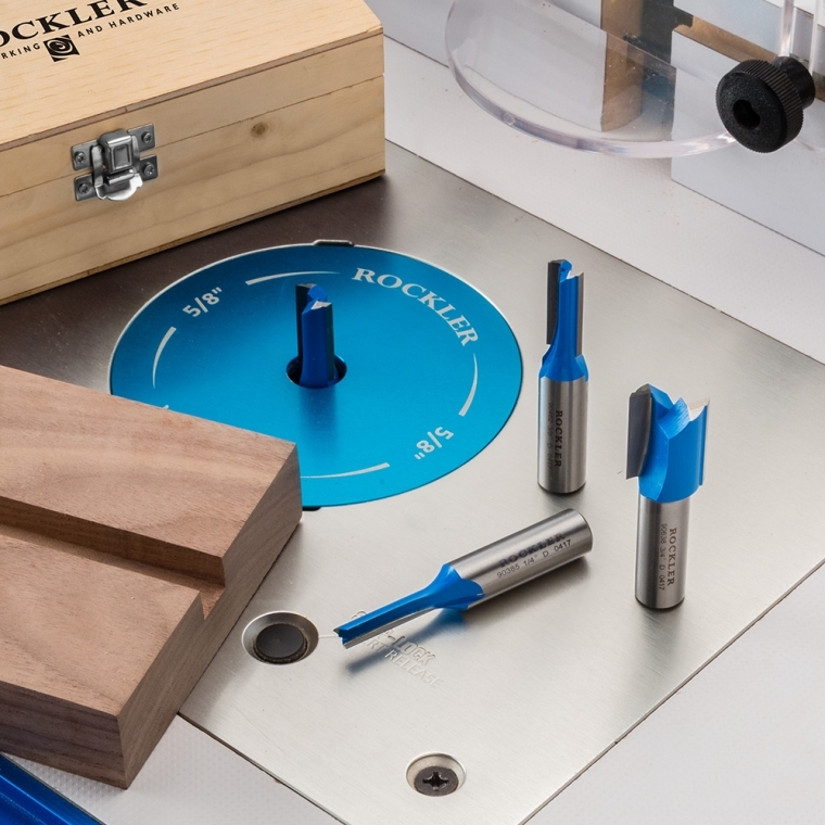 Rockler 4-Pc. Straight Bit Set - 1/2" Shank - full pic 