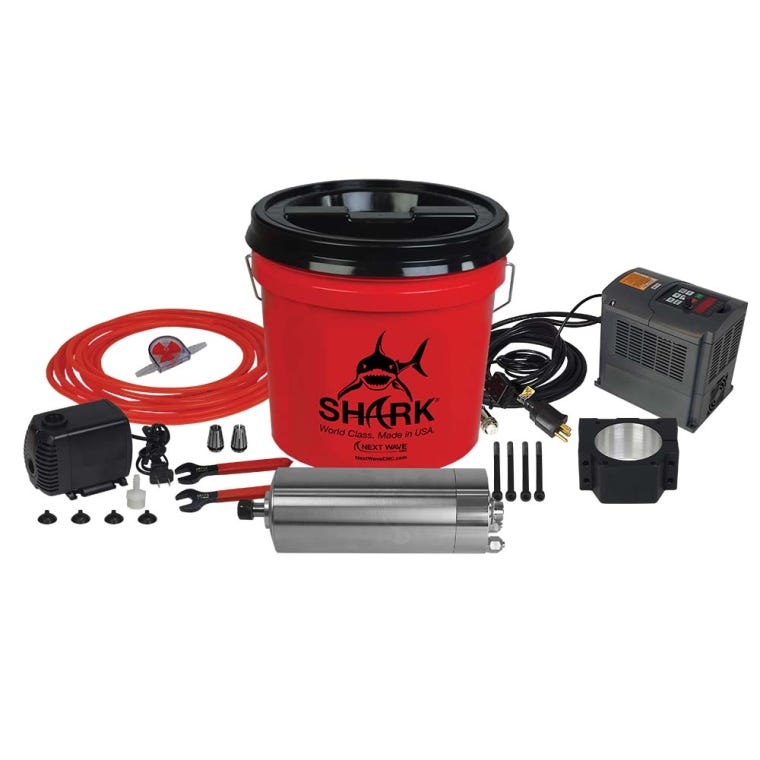 2HP Water-Cooled Spindle Kit for HD500 Series CNC Sharks - full pic 