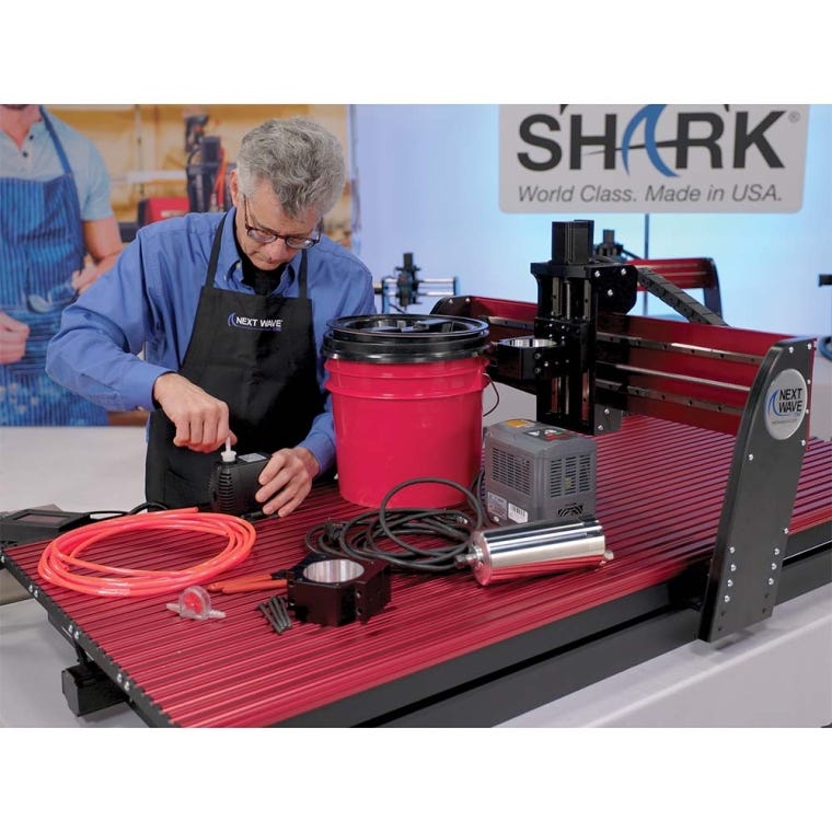 2HP Water-Cooled Spindle Kit for HD500 Series CNC Sharks - full pic 