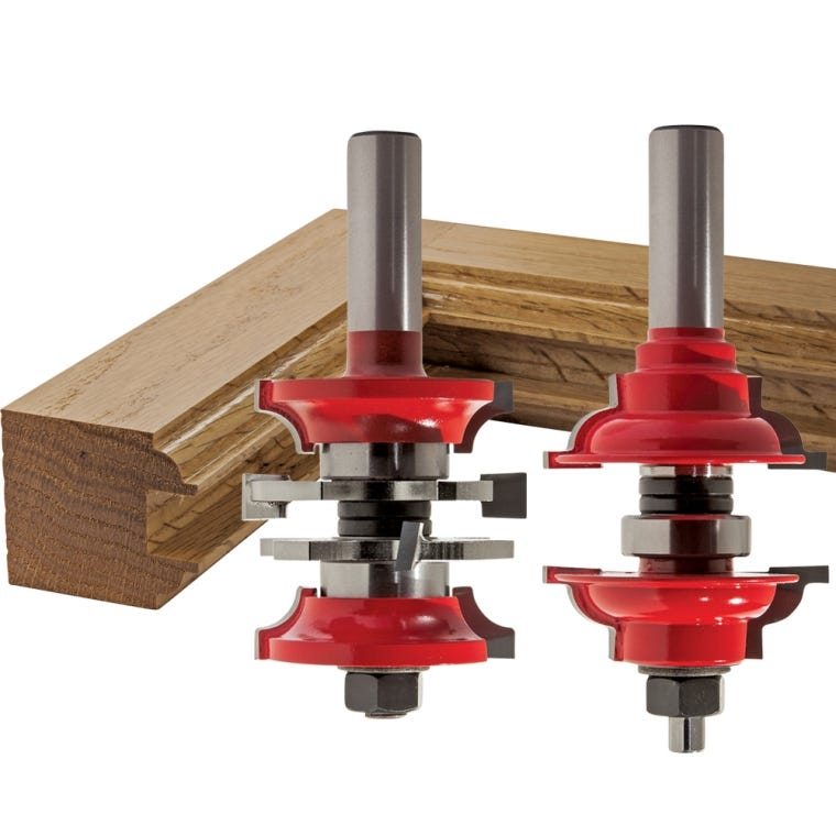 Freud&reg; 99-267 2-pc. Entry & Interior Router Bit Set - 1-7/8" Dia x 1-7/8" H x 1/2" Shank - full pic 